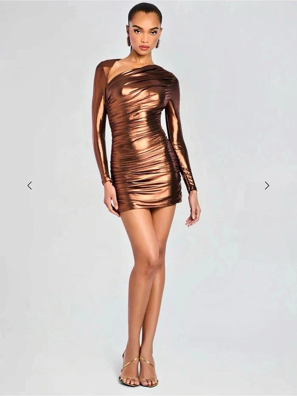NWT RETROFETE Kaylor Dress - Metallic